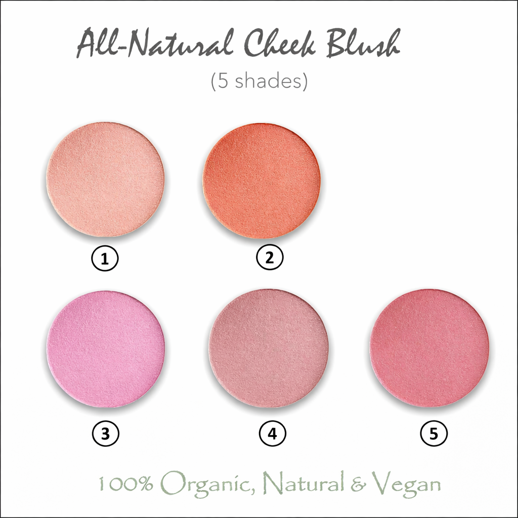 All-Natural Cheek Blush (5 Shades) (5g, 0.18oz.)