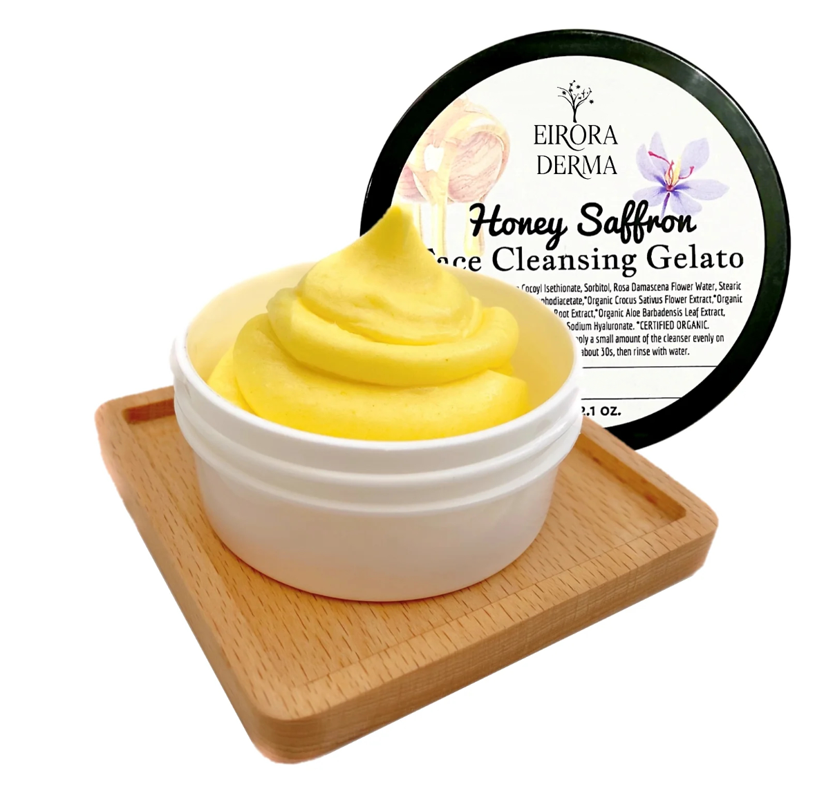 Honey Saffron Face Cleansing Gelato (60g, 2.1oz.)