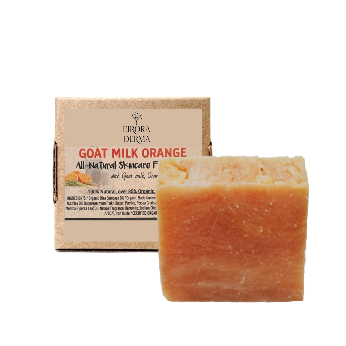 All-Natural Skincare Face Soap - Goat Milk Orange (110g, 3.8oz.)