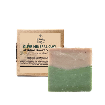 All-Natural Skincare Face Soap - Olive Mineral Clay (110g, 3.8oz)